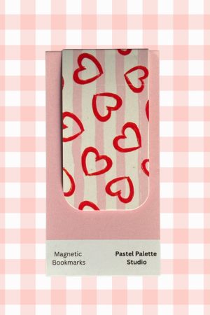 Red Hearts Magnetic Bookmark
