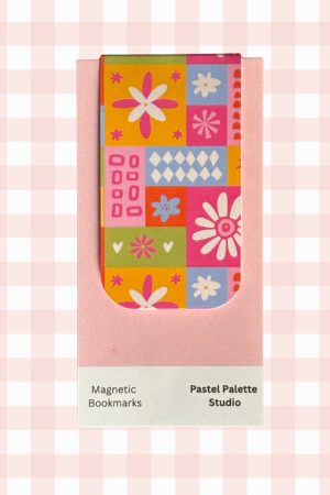 floral magnetic bookmark